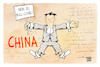 Cartoon: Null Covid in China (small) by Kostas Koufogiorgos tagged karikatur,koufogiorgos,covid,china,pandemie,protest