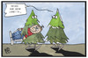Cartoon: Oh Tannenbaum (small) by Kostas Koufogiorgos tagged karikatur,koufogiorgos,illustration,cartoon,tannenbaum,weihnachtsbaum,lametta,mensch,weihnachten,schmuck,dekoration,loriot