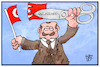 Cartoon: Opfer für Erdogan (small) by Kostas Koufogiorgos tagged karikatur,koufogiorgos,illustration,cartoon,tuerkei,entlassung,erdogan,demokratie,diktatur,präsident,krönung,opfer,schafe,unterhaltung,beamte
