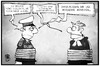 Cartoon: Polizeigewalt (small) by Kostas Koufogiorgos tagged karikatur,koufogiorgos,illustration,cartoon,kollegen,polizei,kirche,pädophilie,gewalt,fessel,geisel,arbeit