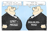 Cartoon: Preiskontrolle (small) by Kostas Koufogiorgos tagged karikatur,koufogiorgos,spritpreis,immobilien,dick,kontrolle