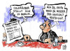 Cartoon: Räuber (small) by Kostas Koufogiorgos tagged haushalt bundestag debatte politik innenpolitik räuber poker turnier berlin etat geld schulden karikatur kostas koufogiorgos schäuble finanzen