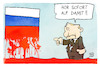 Cartoon: Russland (small) by Kostas Koufogiorgos tagged koufogiorgos,karikatur,putin,fahne,flagge,russland,blut,ausbluten,ukraine,krieg