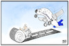 Cartoon: Staatshilfen (small) by Kostas Koufogiorgos tagged karikatur,koufogiorgos,illustration,cartoon,lufthansa,staatshilfe,landen,flugzeug,landebahn,teppich,geld,wirtschaft