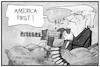 Cartoon: Trumps erste Woche (small) by Kostas Koufogiorgos tagged karikatur,cartoon,koufogiorgos,illustration,trump,arbeitswoche,arbeitsbeginn,usa,präsident,waffe,protektionismus,politik