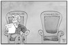 Cartoon: Umfragehoch für die Grünen (small) by Kostas Koufogiorgos tagged karikatur,koufogiorgos,illustration,cartoon,gruen,baerbock,merkel,klimakanzlerin,politik,umfrage,regierungschefin,demokratie