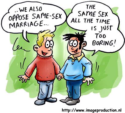 Cartoon: gay marriage (medium) by illustrator tagged love,guys,heiraten,heirat,ehe,homosexuell,schwul,gays,same,boring,marriage,illustration,cartoon,character,illustrator,welleman,,ablehnen,dagegen,ehe,heiraten,heirat,paar,beziehung,liebe,mann,homosexualität,schwul,homo,geschlecht,gleich,langweilig,sex