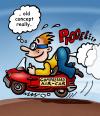 Cartoon: air car by compressed ga (small) by illustrator tagged gas,wind,blow,fart,car,compressed,cartoon,satire,technology,peter,welleman,illustrator