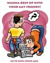 Cartoon: gay friends (small) by illustrator tagged gay,homo,schwul,friends,freunden,mann,guide,gids,ass,code,dresscode,kleidcode,arsch,cartoon,welleman,
