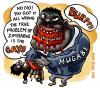 Cartoon: mugabe (small) by illustrator tagged mugabe,cartoon,character,comic,monster,violence,gays,eating,men,victim,monstrous,cronus,