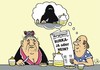 Cartoon: Am Frühstückstisch (small) by JotKa tagged burka,burkaverbot,ehe,mann,frau,kaputte,ehen,immigration,asyl,verbote,willkommenskultur
