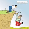 Cartoon: Dumme Fragen (small) by JotKa tagged dumme fragen frage und antwort notfälle unfälle hilfsbereitschaft rettung wandern berge täler natur mensch gesellschaft