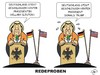Cartoon: Einmal werden wir noch wach (small) by JotKa tagged usa,wahlen,präsidentschaft,republikaner,demokraten,politik,parteien,aussenpolitik,deutschland,merkel,hillary,clinton,donald,trump,us