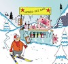 Cartoon: Skisaison 2020-21 (small) by JotKa tagged wintersport ski skifahren party feiern apres corona gesellschaft freizeit sport krankheiten