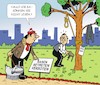 Cartoon: WACHSAMER BÜRGER (small) by JotKa tagged bürger verbote park rasen suizid leben und tod verzweifelung ignoranz baum hund