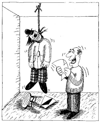 Cartoon: no title (medium) by King George tagged brief,clown,lachen,