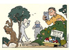 Cartoon: Geocache (small) by Micha Strahl tagged micha,strahl,ostern,ostereier,ostereiersuche,geocache,geocaching