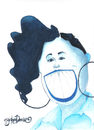 Cartoon: Menekse Cam (small) by CIGDEM DEMIR tagged menekse,cam,cigdem,demir,cartoon,caricature,blue