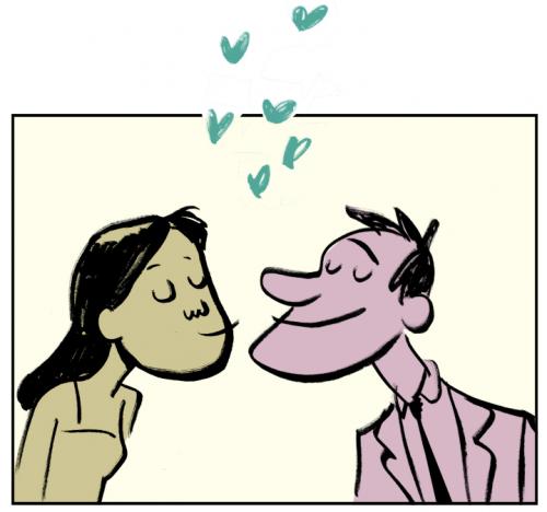 Kissing In Cartoon