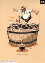 Cartoon: Bikaver wine (small) by Dluho tagged wine harvest