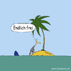 Cartoon: Endlich frei (small) by lexatoons tagged gestrandet