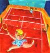 Cartoon: girls  playing tennis together ! (small) by siobhan gately tagged girls,friends,sport,tennis,competition