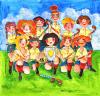 Cartoon: girls hockey team (small) by siobhan gately tagged girls,women,sport,hockey