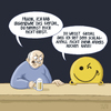 Cartoon: Zufällige Begegnung  4 (small) by Tobias Wieland tagged kneipe bar emoticon smiley schlaganfall