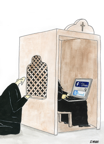 Cartoon: confession (medium) by emraharikan tagged confession