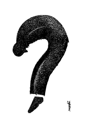 Cartoon: human mark question