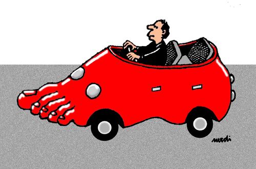Cartoon: cabriolet (medium) by Medi Belortaja tagged man,diver,car,legs,leg,cabriolet