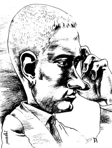 Cartoon: Eminem (medium) by Medi Belortaja tagged eminem