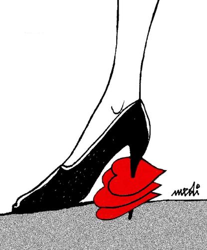 Peace And Love Cartoon. Cartoon: love and shoe