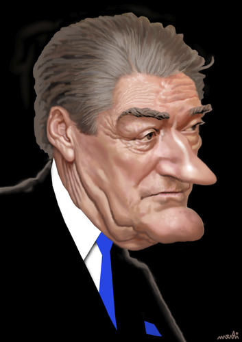 Cartoon: Sali Berisha (medium) by Medi Belortaja tagged minister,prime,albanian,berisha,sali