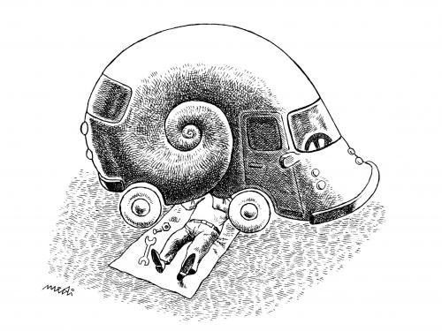 cartoon car drawings. Cartoon: Snail Car (medium) by