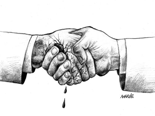 Cartoon Shaking Hands