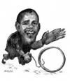 Cartoon: Obama (small) by Medi Belortaja tagged usa,president,white,hous,elections,barack,obama,candidate