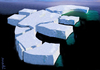 Cartoon: cracked iceberg (small) by Medi Belortaja tagged cracked,iceberg,euro,europe,financial,crisis