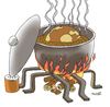 Cartoon: earth hot soup (small) by Medi Belortaja tagged earth,hot,soupe