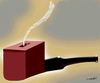 Cartoon: election pipe (small) by Medi Belortaja tagged elections pipe ballot box