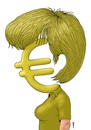 Cartoon: euromerkel (small) by Medi Belortaja tagged angela,merkel,europe,euro,crisis