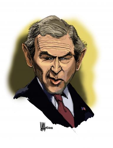 george w bush. Cartoon: George W. Bush