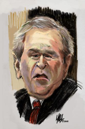 george w bush cartoon. Cartoon: George W Bush