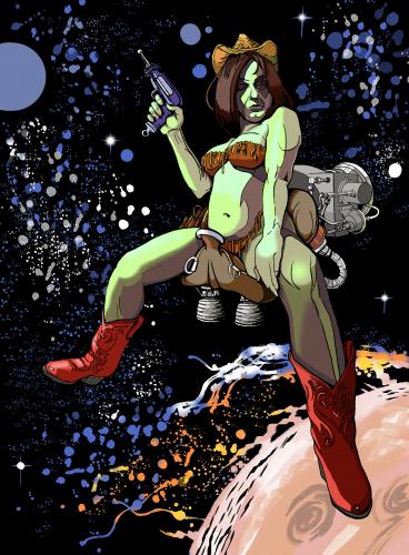 cowgirl dating. Cartoon: Space Cowgirl (medium) by halltoons tagged space,cowgirl,super,