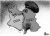 Cartoon: Feast (small) by halltoons tagged iran,iraq,fundamentalism,war,sunni,shia