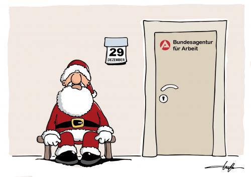 Arbeitsloser Weihnachtsmann