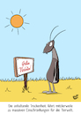 Cartoon: Grillen (small) by luftzone tagged thomas,luft,cartoon,lustig,natur,tiere,grillen,verbot,klima,klimawandel,hitze,insekten,sonne