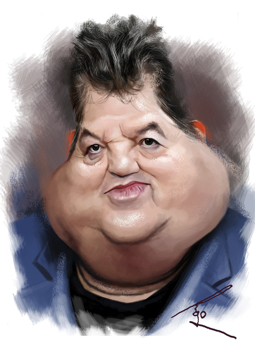 Cartoon: Robbie Coltrane (medium) by besikdug tagged besik,dugashvili,besikdug,caricature,robbie,coltrane,scotland