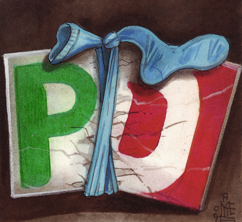 Cartoon: italian democratic party (medium) by matteo bertelli tagged pd,democratic,party,italian,bertelli,sox,italien,pd,demokratie,politik,partei,parteien