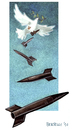 Cartoon: peacekeeping mission (small) by matteo bertelli tagged peace dove bertelli afghanistan war peacekeeping